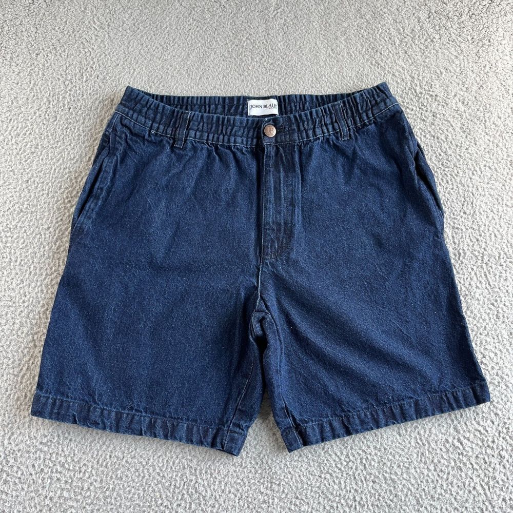 NEW John Blair Shorts Mens 36 Blue Chino Denim Jean Casual Skater Hip Hop Y2K‎